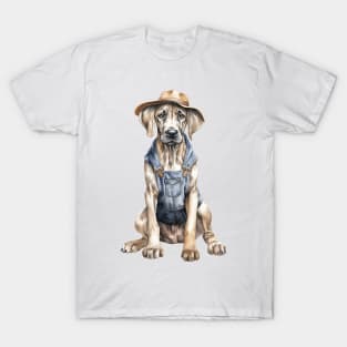 Farmer Great Dane Dog T-Shirt